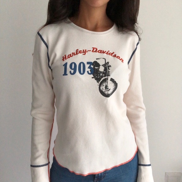 Harley-Davidson Tops - Harley Davidson long sleeve crew neck L